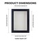 Black Wood Grain Shadow Box Frame with Acrylic Front - White Suede Backing, 30 Sizes
